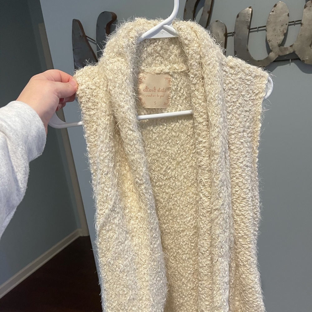 Altered State Sweater Vest. Cream color.